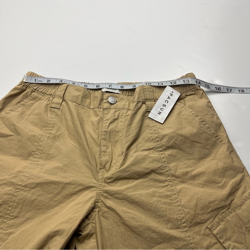 Pacsun Low Rise Puddle Khaki Tan Womens Size Medium Pant Cargo Relaxed NEW - Picture 9 of 15